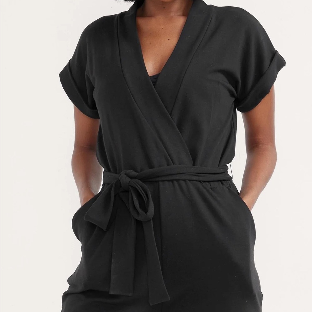 Black Nurse-to-Errands Romper